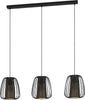 Lampadario-Contemporaneo-Curasao-3-Luci-Acciaio-Nero