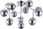 Lampadario-Contemporaneo-Dallas-Metallo-Cromo-12-Luci-Diffusori-Fumè