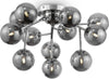 Lampadario-Contemporaneo-Dallas-Metallo-Cromo-12-Luci-Diffusori-Fumè