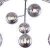 Lampadario-Contemporaneo-Dallas-Metallo-Cromo-12-Luci-Diffusori-Fumè