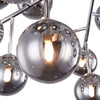 Lampadario-Contemporaneo-Dallas-Metallo-Cromo-20-Luci-Diffusori-Fumè