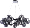 Lampadario-Contemporaneo-Dallas-Metallo-Cromo-25-Luci-Diffusori-Fumè
