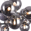 Lampadario-Contemporaneo-Dallas-Metallo-Cromo-25-Luci-Diffusori-Fumè