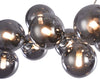 Lampadario-Contemporaneo-Dallas-Metallo-Cromo-25-Luci-Diffusori-Vetro-Fumè