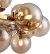 Lampadario-Contemporaneo-Dallas-Metallo-Oro-25-Luci-Diffusori-Ambra