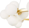 Lampadario-Contemporaneo-Dallas-Metallo-Oro-25-Luci-Diffusori-Bianco-Opaco