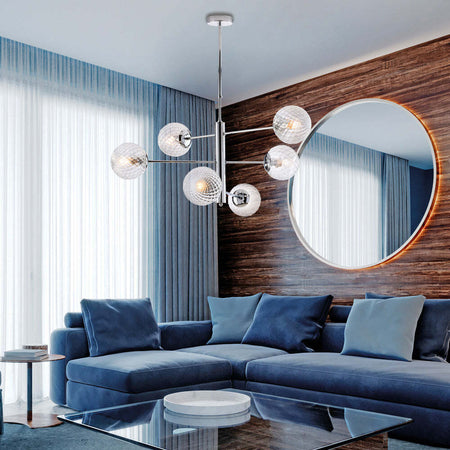 Lampadario-Contemporaneo-Demetra-Cromo-6-Luci-E14