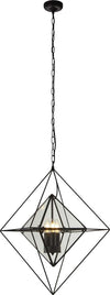 Lampadario-Contemporaneo-Diamante-Acciaio-Nero-Trasparente-3-Luci-E14
