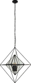Lampadario-Contemporaneo-Diamante-Acciaio-Nero-Trasparente-3-Luci-E14