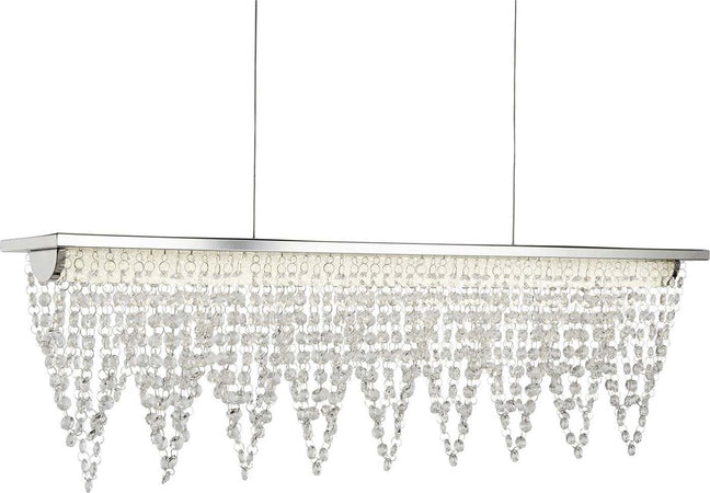 Lampadario-Contemporaneo-Drape-Acciaio-Cromo-Vetro-Trasparente-Led-21W-4000K
