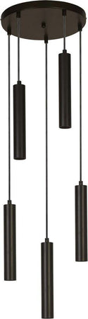 Lampadario-Contemporaneo-Dulwich-Acciaio-Nero-5-Luci-E27