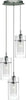 Lampadario-Contemporaneo-Duo-1-Acciaio-Argento-Vetro-Cromo-3-Luci-E14