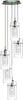 Lampadario-Contemporaneo-Duo-1-Acciaio-Argento-Vetro-Cromo-5-Luci-E14