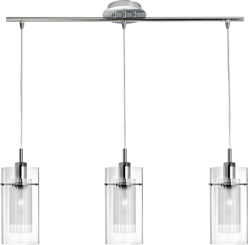 Lampadario-Contemporaneo-Duo-1-Acciaio-Cromo-3-Luci-E14