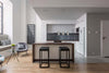 Lampadario-Contemporaneo-Duo-2-Acciaio-Cromo-Vetro-3-Luci-E14