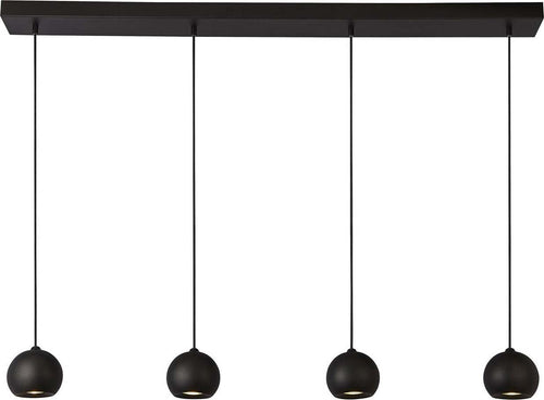 Lampadario-Contemporaneo-Eindhoven-Acciaio-Nero-4-Luci-Gu10