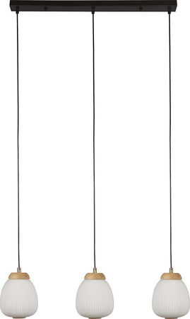 Lampadario-Contemporaneo-Ella-Acciaio-Bianco-Vetro-Nero-3-Luci-E14