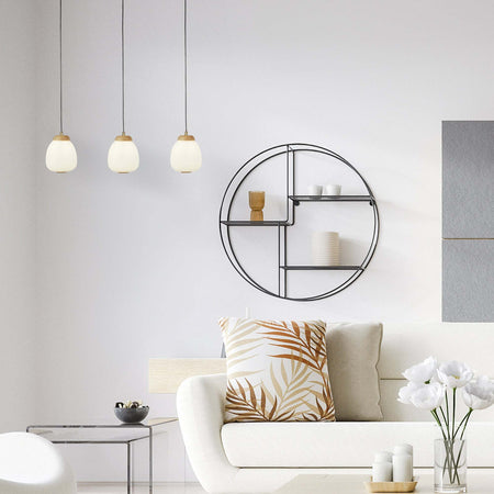 Lampadario-Contemporaneo-Ella-Acciaio-Bianco-Vetro-Nero-3-Luci-E14