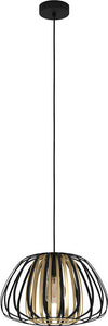 Lampadario-Contemporaneo-Encinitos-1-Luce-Acciaio-Nero-E-Oro