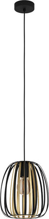 Lampadario-Contemporaneo-Encinitos-Piccolo-1-Luce-Acciaio-Nero-E-Oro