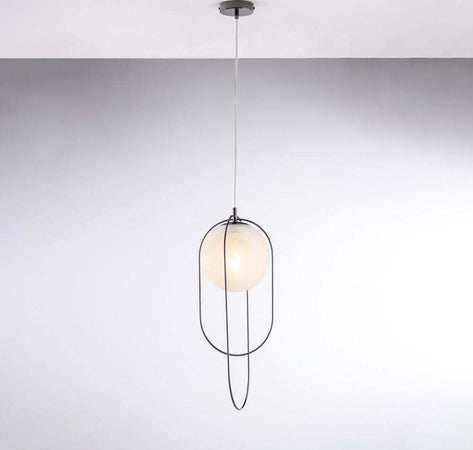 Lampadario-Contemporaneo-Erik-Cromo-Nero-1-Luce-E27