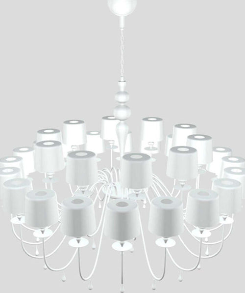Lampadario-Contemporaneo-Eva-In-Plastica-Bianche-Alluminio-30-Luci