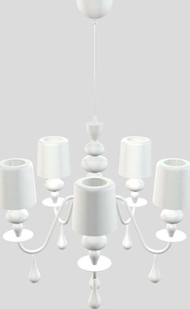 Lampadario-Contemporaneo-Eva-In-Plastica-Bianco-Alluminio-5-Luci
