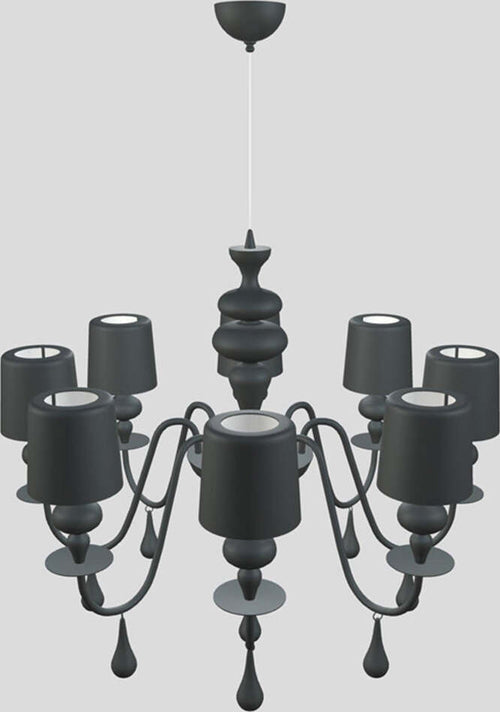 Lampadario-Contemporaneo-Eva-In-Plastica-Grigio-Alluminio-8-Luci