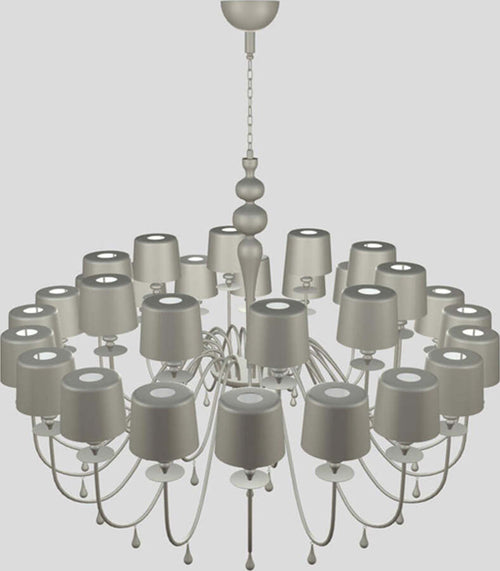 Lampadario-Contemporaneo-Eva-In-Plastica-Grigio-Scuro-Alluminio-30-Luci
