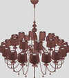 Lampadario-Contemporaneo-Eva-In-Plastica-Rosso-Alluminio-10-Luci