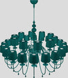 Lampadario-Contemporaneo-Eva-In-Plastica-Verde-Alluminio-30-Luci