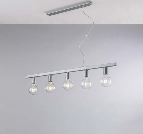 Lampadario-Contemporaneo-Fabian-Argento-5-Luci-E27