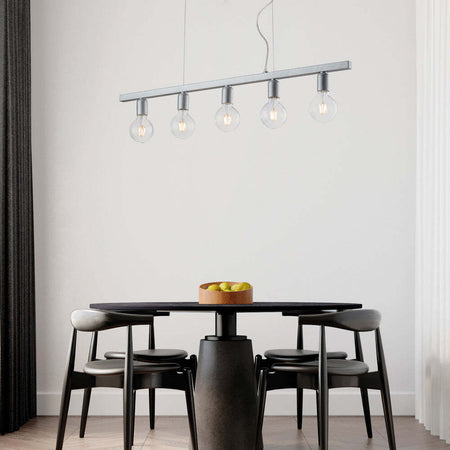 Lampadario-Contemporaneo-Fabian-Argento-5-Luci-E27