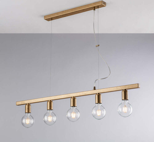 Lampadario-Contemporaneo-Fabian-Oro-5-Luci-E27