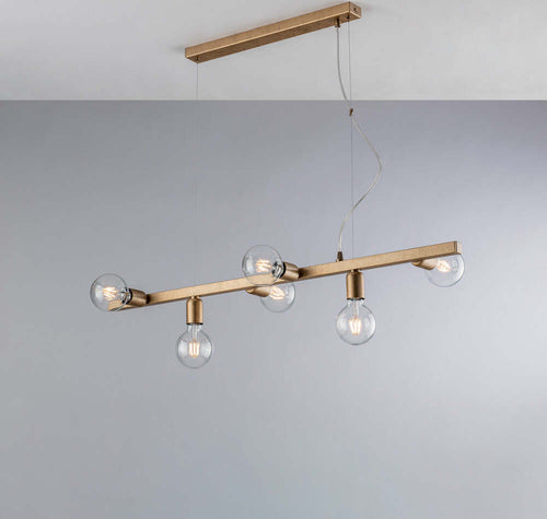 Lampadario-Contemporaneo-Fabian-Oro-6-Luci-E27