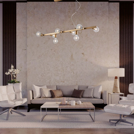 Lampadario-Contemporaneo-Fabian-Oro-8-Luci-E27