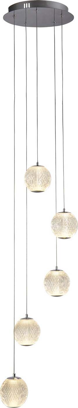 Lampadario-Contemporaneo-Fascino-Acciaio-Cromo-Policarbonato-Led-28W-3000K