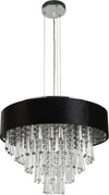 Lampadario-Contemporaneo-Fascino-Acciaio-Cromo-Tessuto-5-Luci-G9