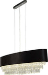 Lampadario-Contemporaneo-Fascino-Acciaio-Cromo-Tessuto-8-Luci-G9