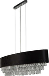Lampadario-Contemporaneo-Fascino-Acciaio-Cromo-Tessuto-8-Luci-G9