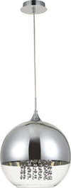 Lampadario-Contemporaneo-Fermi-Metallo-Nichel-1-Luce-Diffusori-Vetro-Trasparente