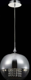 Lampadario-Contemporaneo-Fermi-Metallo-Nichel-1-Luce-Diffusori-Vetro-Trasparente