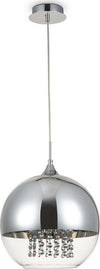 Lampadario-Contemporaneo-Fermi-Metallo-Nichel-1-Luce-Diffusori-Vetro-Trasparente