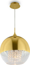 Lampadario-Contemporaneo-Fermi-Metallo-Oro-1-Luce-Diffusore-Vetro-E-Metallo