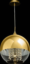 Lampadario-Contemporaneo-Fermi-Metallo-Oro-1-Luce-Diffusore-Vetro-E-Metallo