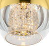 Lampadario-Contemporaneo-Fermi-Metallo-Oro-1-Luce-Diffusore-Vetro-E-Metallo