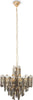 Lampadario-Contemporaneo-Flare-Metallo-Oro-6-Luci-Diffusori-Vetro