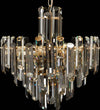 Lampadario-Contemporaneo-Flare-Metallo-Oro-6-Luci-Diffusori-Vetro