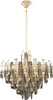 Lampadario-Contemporaneo-Flare-Metallo-Oro-8-Luci-Diffusori-Vetro