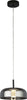 Lampadario-Contemporaneo-Frisbee-Acciaio-Nero-Vetro-Led-16,37W-3000K